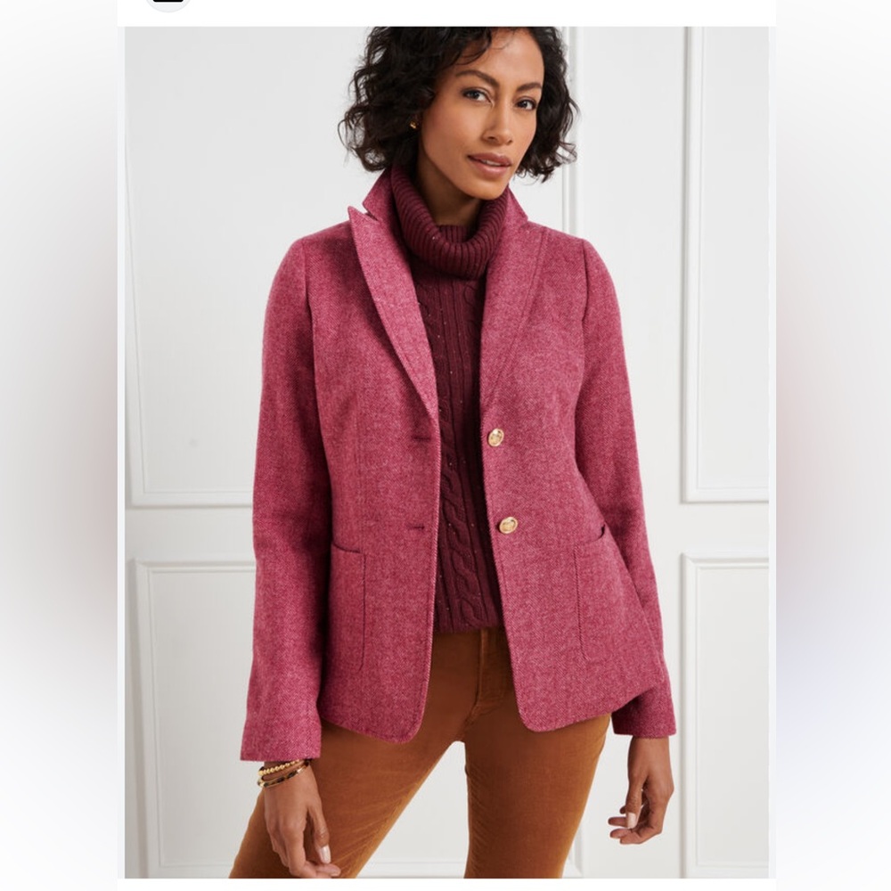 Talbots Women's Pink Blazer 14 NWT